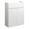 Tewin 500mm Slim Basin Unit - White Gloss (Grey Cab)