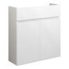 Tewin 600mm Slim Basin Unit - White Gloss (Grey Cab)