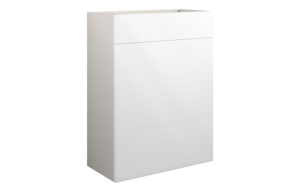 Tewin 600mm Standard WC Unit - White Gloss (Grey Cab)