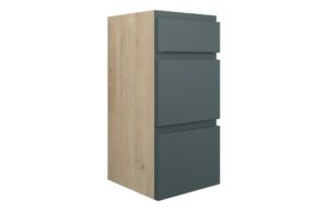 Tewin 300mm Standard 3 Drawer Unit - Matt Green Camo (Oak Cab)