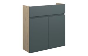 Tewin 600mm Slim Basin Unit - Matt Green Camo (Oak Cab)