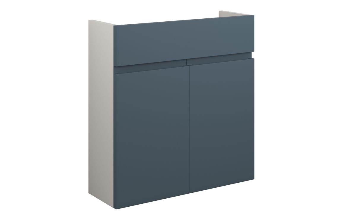 Tewin 600mm Slim Basin Unit - Matt Arley Blue (Grey Cab)