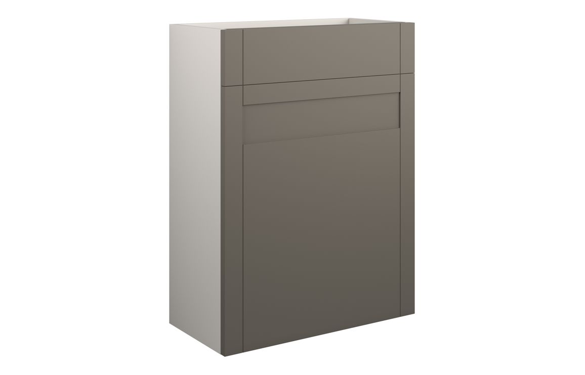 Verity 600mm Standard WC Unit - Matt Stone (Grey Cab)