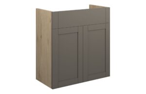 Verity 600mm Standard Basin Unit - Matt Stone (Oak Cab)