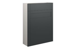 Verity 600mm Slim WC Unit - Matt Graphite Grey (Grey Cab)