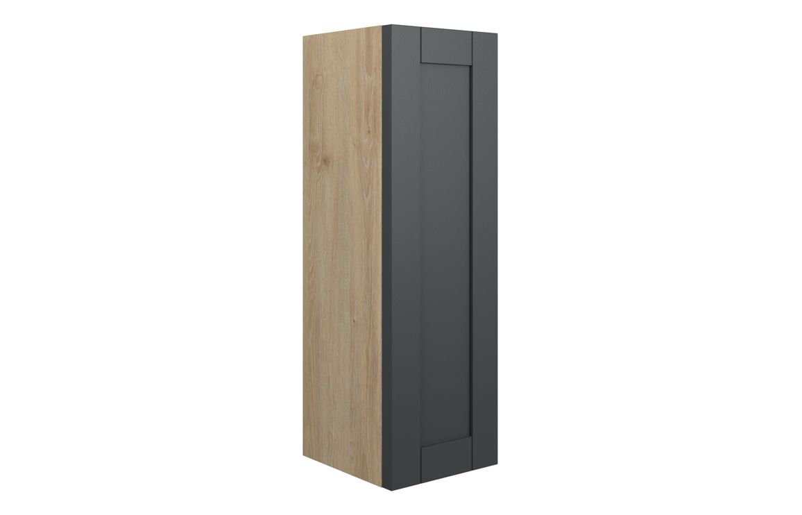 Verity 200mm Slim Base Unit - Matt Graphite Grey (Oak Cab)