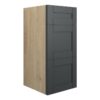 Verity 300mm Standard 3 Drawer Unit - Matt Graphite Grey (Oak Cab)