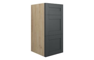 Verity 300mm Standard 3 Drawer Unit - Matt Graphite Grey (Oak Cab)