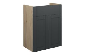 Verity 500mm Standard Basin Unit - Matt Graphite Grey (Oak Cab)