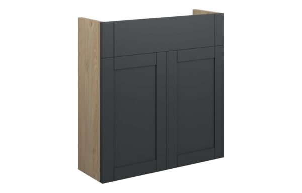 Verity 600mm Slim Basin Unit - Matt Graphite Grey (Oak Cab)