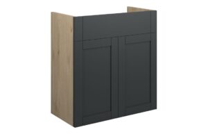 Verity 600mm Standard Basin Unit - Matt Graphite Grey (Oak Cab)
