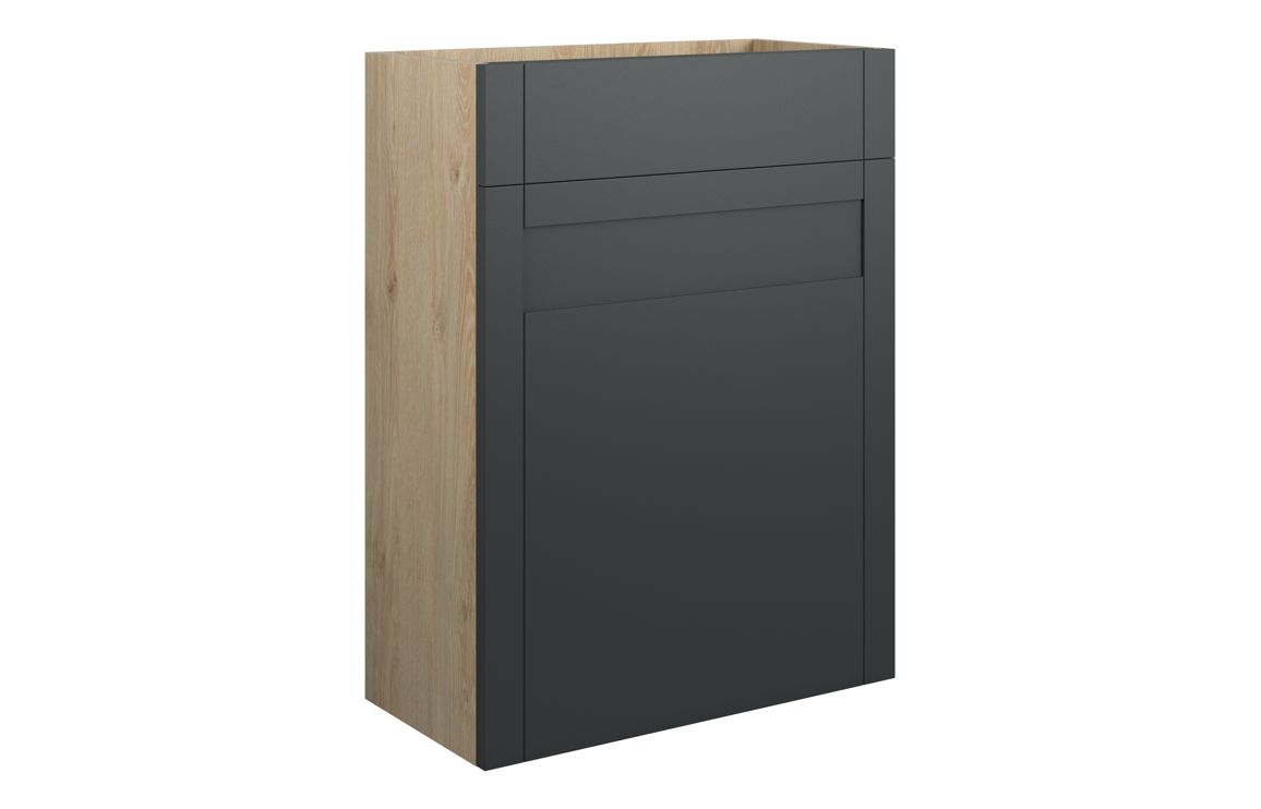 Verity 600mm Standard WC Unit - Matt Graphite Grey (Oak Cab)