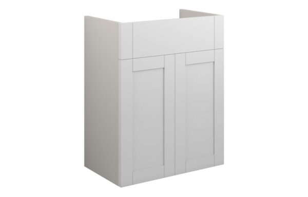 Verity 500mm Standard Basin Unit - Matt White (Grey Cab)