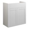 Verity 600mm Standard Basin Unit - Matt White (Grey Cab)
