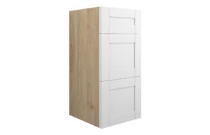 Verity 300mm Standard 3 Drawer Unit - Matt White (Oak Cab)