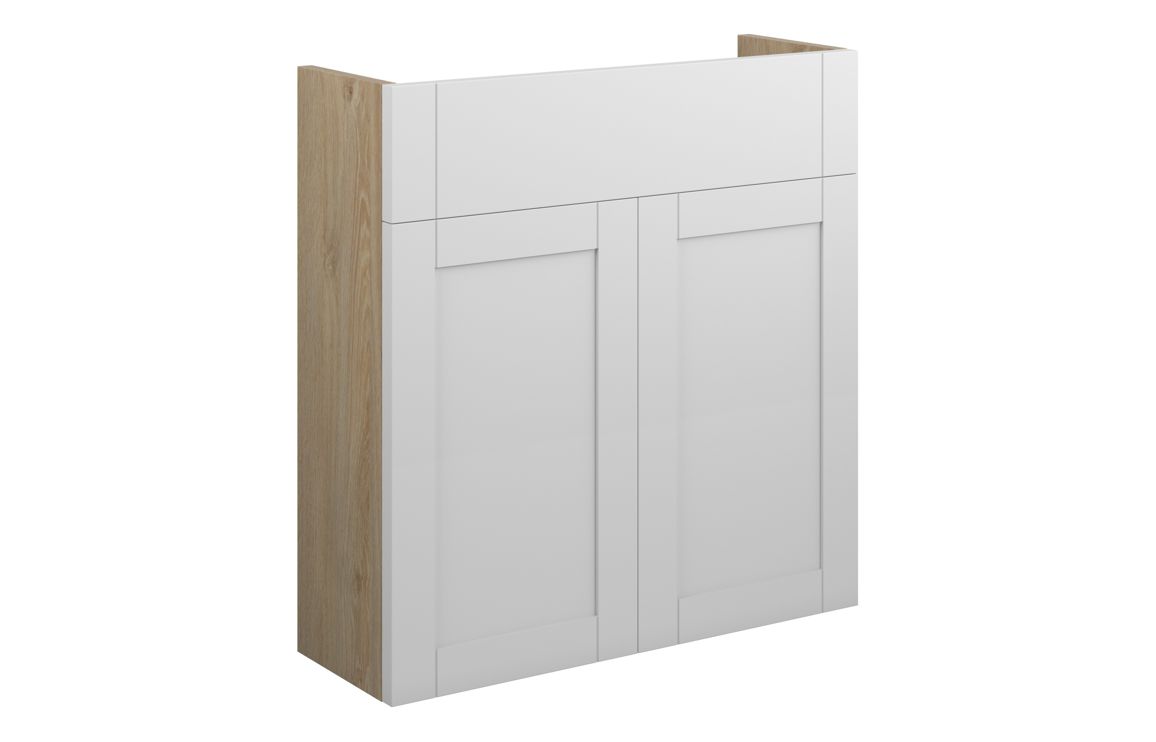 Verity 600mm Slim Basin Unit - Matt White (Oak Cab)
