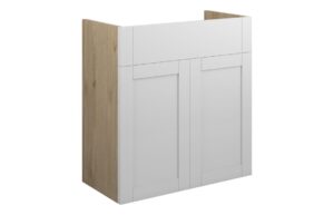 Verity 600mm Standard Basin Unit - Matt White (Oak Cab)