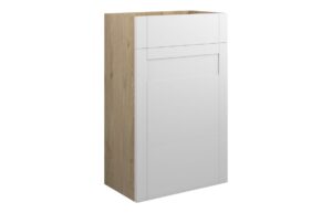 Verity 500mm Standard WC Unit - Matt White (Oak Cab)