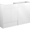 Truro 1236mm Standard Basin & WC Unit Pack - White Gloss (Grey Cab)