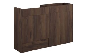 Truro 1236mm Standard Basin & WC Unit Pack - Warm Walnut (Grey Cab)