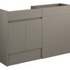 Tewin 1236mm Standard Basin & WC Unit Pack - Matt Stone (Grey Cab)