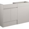 Tewin 1236mm Standard Basin & WC Unit Pack - Matt Dove Grey (Oak Cab)