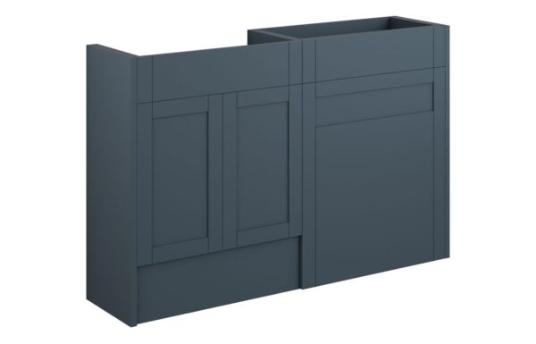 Verity 1236mm Standard Basin & WC Unit Pack - Matt Arley Blue (Oak Cab)