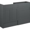 Verity 1236mm Standard Basin & WC Unit Pack - Matt Graphite Grey (Grey Cab)