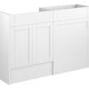 Verity 1236mm Standard Basin & WC Unit Pack - Matt White (Oak Cab)