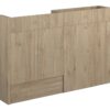 Truro 1236mm Slim Basin & WC Unit Pack - Havana Oak (Oak Cab)