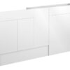 Truro 1536mm Slim Basin  WC & 1 Door Unit Pack - White Gloss (Oak Cab)