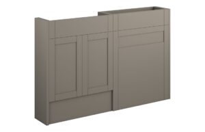 Verity 1236mm Slim Basin & WC Unit Pack - Matt Stone (Oak Cab)