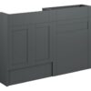 Verity 1236mm Slim Basin & WC Unit Pack - Matt Graphite Grey (Oak Cab)