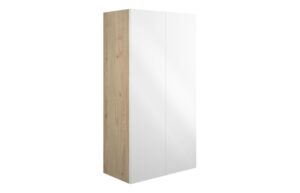 Truro 600mm Standard 2 Door Storage Unit - White Gloss (Oak Cab)