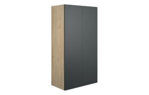 Truro 600mm Standard 2 Door Storage Unit - Matt Graphite Grey (Oak Cab)