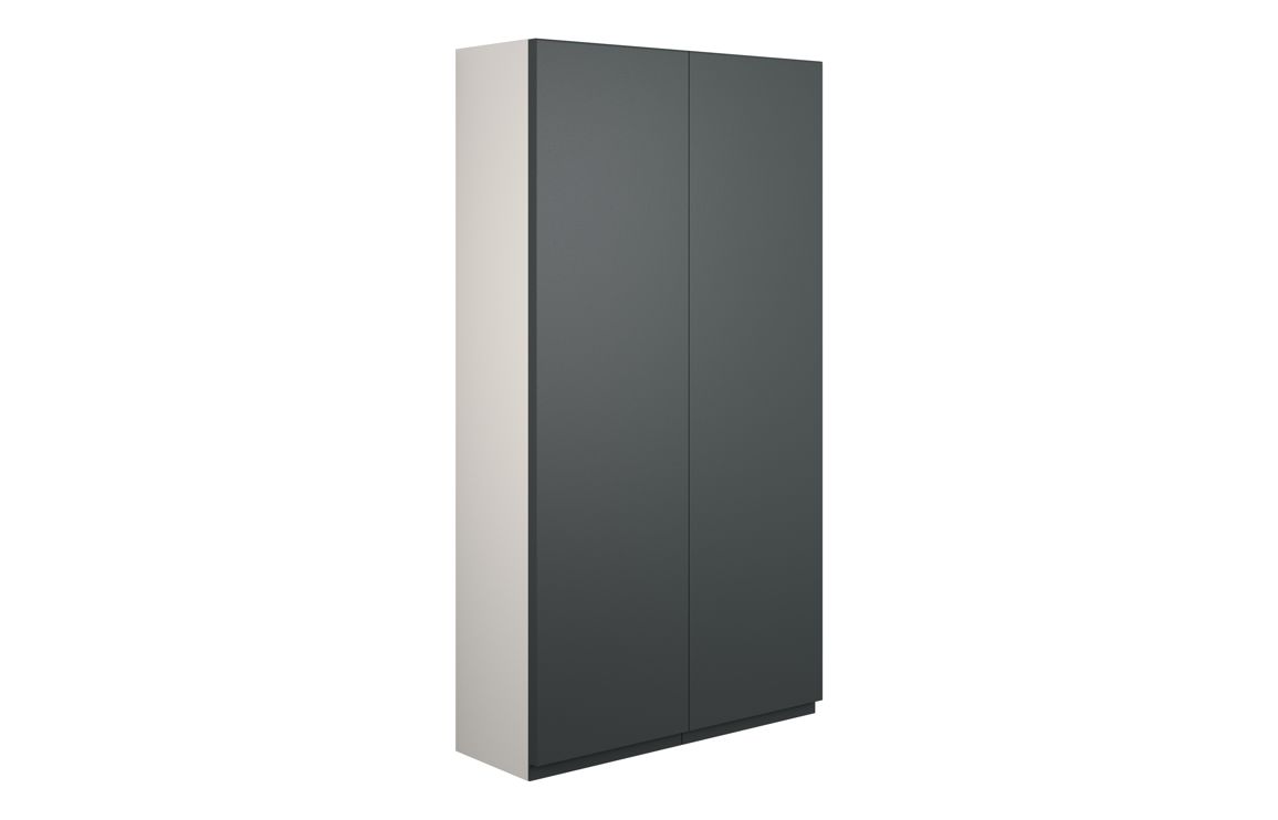 Tewin 600mm Slim 2 Door Storage Unit - Matt Graphite Grey (Grey Cab)