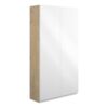 Tewin 600mm Slim 2 Door Storage Unit - White Gloss (Oak Cab)