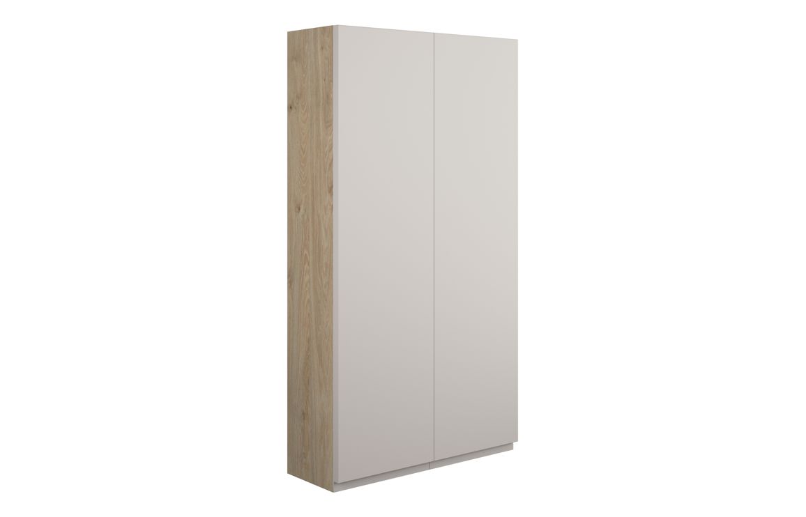 Tewin 600mm Slim 2 Door Storage Unit - Matt Dove Grey (Oak Cab)