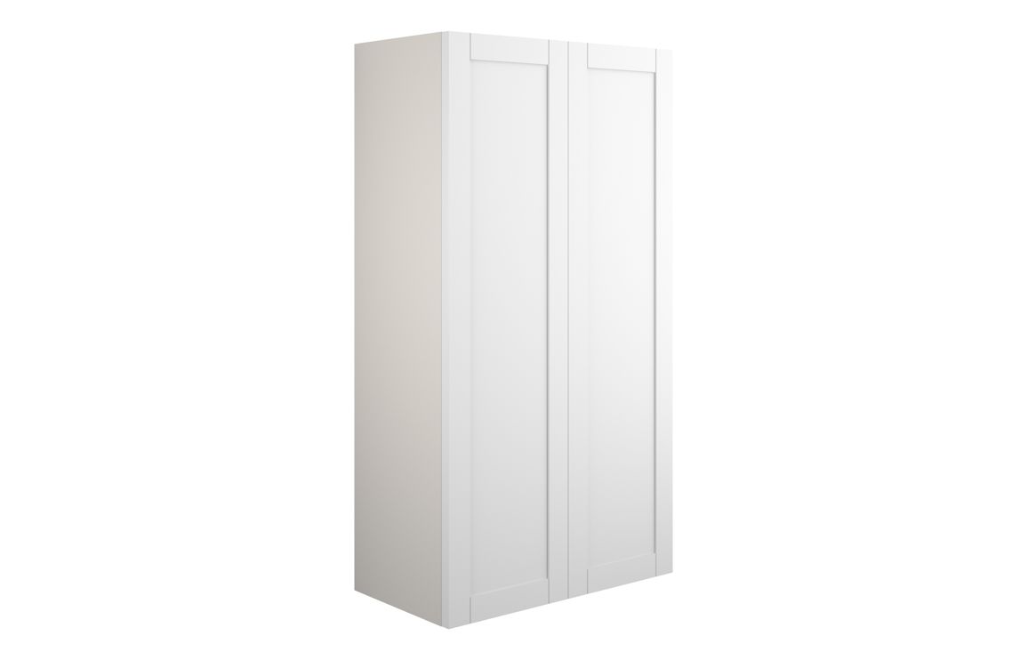 Verity 600mm Standard 2 Door Storage Unit - Matt White (Grey Cab)