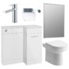 Baldock 900mm Furniture & BTW WC Pack - White Gloss (RH)
