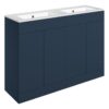 Cuffley 1210mm Floor Standing 4 Door Basin Unit & 0TH Basin - Matt Deep Blue