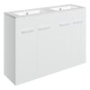 Malvern 1210mm Floor Standing 4 Door Basin Unit & 2TH Thin Edge Basin - White Gloss