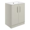 Baldock 615mm Floor Standing 2 Door Basin Unit w/1TH Basin - Matt Latte