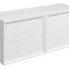 Harpenden 1210mm Wall Hung 4 Drawer Basin Unit Run & Top - Matt White