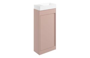 Welwyn 410mm Floor Standing Unit Inc. Basin - Matt Antique Rose