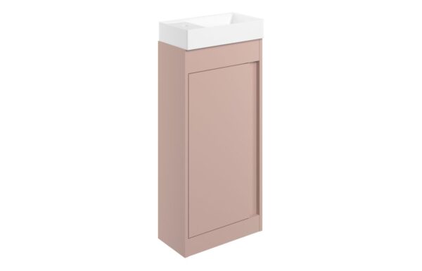 Welwyn 410mm Floor Standing Unit Inc. Basin - Matt Antique Rose