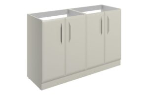 Baldock 1200mm Floor Standing 4 Door Basin Unit (No Top) - Matt Latte