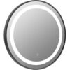 Offley 600mm Round Front-Lit LED Mirror - Matt Black