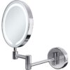 Cadwell Round LED Cosmetic Mirror - Chrome