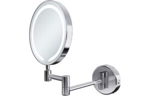 Cadwell Round LED Cosmetic Mirror - Chrome